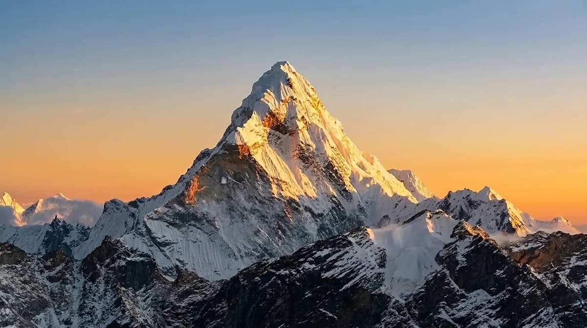 Sarangkot sunrise over the Annapurna mountain range